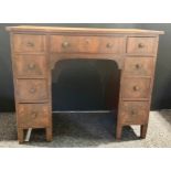 A 19th century mahogany kneehole desk