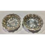 A pair of Continental silver sweetmeat dishes, 8.5cm diameter