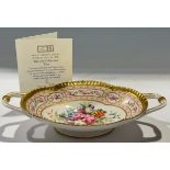 A Royal Crown Derby two handled commemorative dish, The 250 Collection, limited edition 217/750,