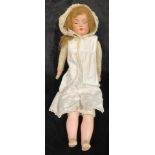 Toys & Juvenalia - an Armand & Marseille (Germany) bisque shoulder head doll, the bisque head with