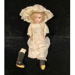 Toys & Juvenalia - an Armand & Marseille (Germany) bisque shoulder head doll, the bisque shoulder