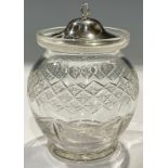 A George V silver mounted preserve jar, London 1921