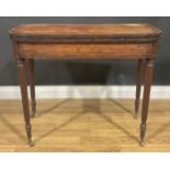 A Post-Regency mahogany tea table, 73.5cm high, 86.5cm wide, 42.5cm deep, c.1825