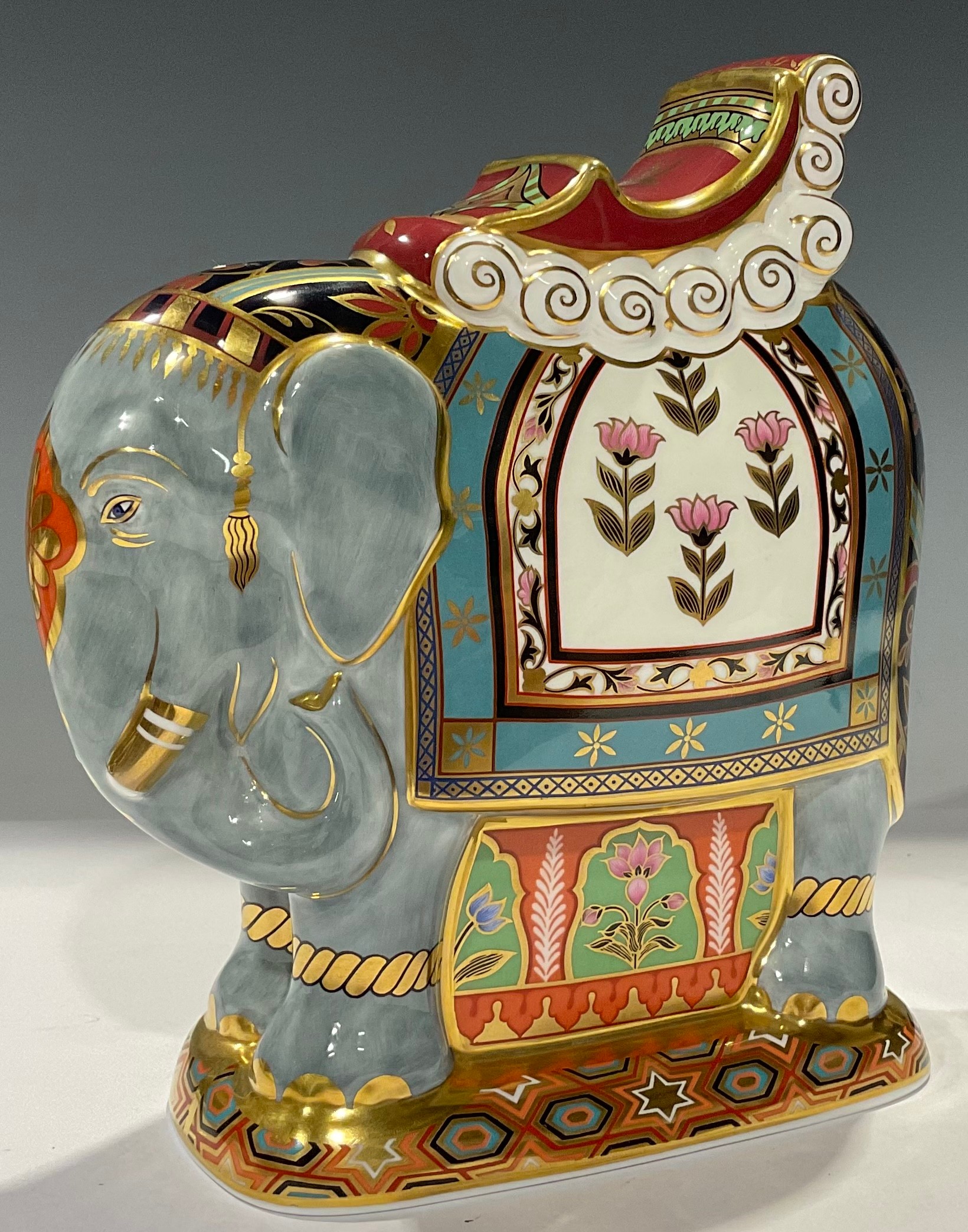 A Royal Crown Derby paperweight, Mulberry Hall Elephant, specially commissioned by Mulberry Hall - Image 2 of 2