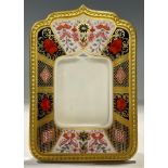 A Royal Crown Derby 1128 pattern photograph frame, 18cm high, second quality