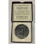 An RMS Lusitania medal, boxed