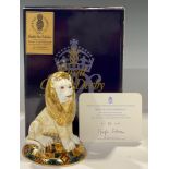 A Royal Crown Derby paperweight, The Heraldic Lion, second in a series inspired by Heraldic