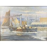 M Daley Paddle Steamer Imperial signed, oil on canvas, 29.5cm x 39cm