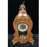 A Louis XV revival reproduction mantel clock, 43cm high