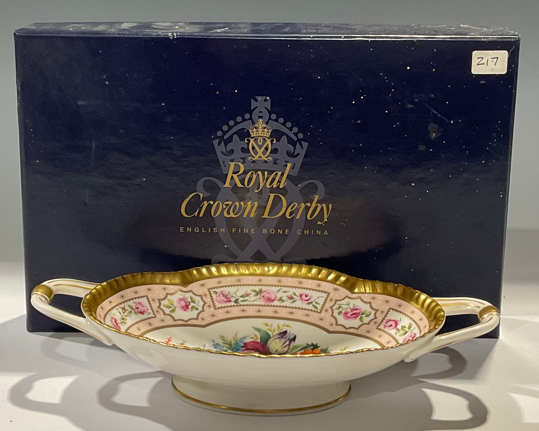 A Royal Crown Derby two handled commemorative dish, The 250 Collection, limited edition 217/750, - Image 2 of 3