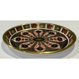 A Royal Crown Derby Imari 1128 pattern miniature oval cabaret tray, 20cm wide, first quality,