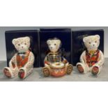 A Royal Crown Derby Teddy Bear paperweights, Debonair Bear, an exclusive for the Royal Crown Derby