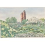 By and after, Liam Thompson, White Garden, Sissinghurst, a limited edition print, no. 49/750, signed