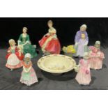 A Royal Doulton figure, Southern Belle HN2229; others, Granny's Heritage HN2031; A Lady From