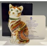 A Royal Crown Derby paperweight, Marmaduke, 13cm high, specially commissioned by The Guild of