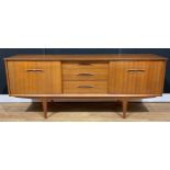 A mid-20th century sideboard, possibly Jentique Furniture, 74cm high, 183cm wide, 44.5cm deep