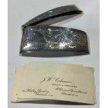 A George V silver card case, Birmingham 1915, 32.5g