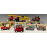 Toys & Juvenalia - a Czechoslovakian tinplate car, boxed; a tinplate Jeep, boxed etc (quantity)