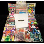 A large collection of Marvel comics including Alpha Flight, Hellstorm, Vision and Scarlet Witch,