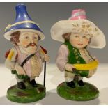 A pair of Royal Crown Derby style Mansion House Dwarfs, probably Samson, decorated in typical