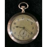 An Art Deco 9ct gold open face pocket watch