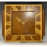 An Art Deco Smith's Sectric walnut rectangular slave clock, 41cm x 51cm