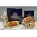 A Royal Crown Derby paperweight, Llama, an exclusive for the Royal Crown Derby Collectors Guild,