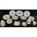 A Staffordshire Ridgway Windsor pattern part dinner and tea service comprising vegetable dishes