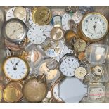 Horology - a collection of watch and pocket watch movements, cases, etc, qty