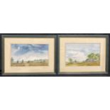 Keith W Nash (British 20th century) A Pair, Evening Flight signed, signed and titled in pencil,