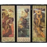 After Alphonse Mucha, a set of three prints, The Moon and The Stars series, Etoile Du Matin,