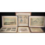 A pair of coaching prints, Coaching Incidents, Figures, George Moorland, published 1795; a six in