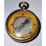 A Victorian 9ct gold compass Albert fob