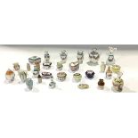 A collection of Continental porcelain dolls house miniature vases, early 20th century and later;