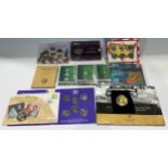 Coins - a collection of uncirculated English and European coin sets, Czech, Ukraine, Poland,