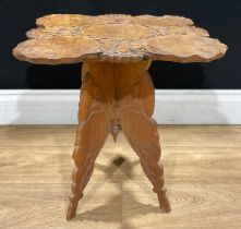 An Anglo-Indian Kashmiri table, 39.5cm high, 38cm wide