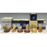 A Border Fine Arts Chiltern resin model, Wren and Nest, WB100, boxed; other Border Fine Arts bird