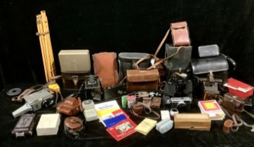 Photographic Equipment - an Ensign Cameo folding camera, cased; a SOHO Cadet bakelite folding