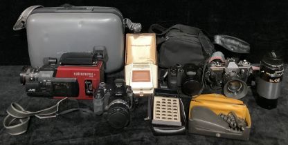 Photography - a Fujica AX-5 SLR camera; a Fujifilm FinePix 5 DSLR camera; a Fujifilm FinePix