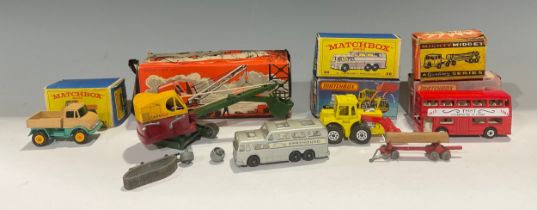 Toys & Juvenalia - diecast models including Matchbox Series No.66 Greyhound bus, boxed; others