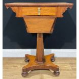 A William IV rosewood work table, 80.5cm high, 65.5cm wide, 43.5cm deep, c.1835