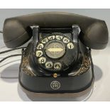 An early 20th century Belgian Bell Telephone Company dial-up telephone, by MFG,RTT56, c.1940