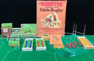 Toys & Juvenalia - a Subbuteo International Edition Table Rugby, boxed; a set of OO scale Table