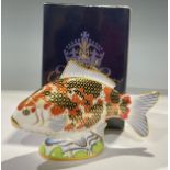 A Royal Crown Derby paperweight, Koi Carp, exclusive limited edition, 78/1,000, hand signed in