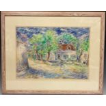 Vic Stiller (French 1902-1974) French Cottage, an impression, signed, pastel, 38cm x 52cm.