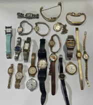 A collection of vintage and other wristwatches, including Smiths Empire, Seiko, Burberry,