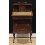 A late Victorian mahogany Davenport desk, 107cm high, 54.5cm wide, 52.5cm deep, c.1890