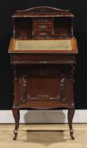 A late Victorian mahogany Davenport desk, 107cm high, 54.5cm wide, 52.5cm deep, c.1890