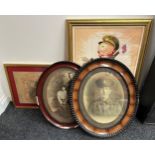 WW1 British Oval Framed Portrait Photographs x2 one Green Howards size 64cm x 54cm, Framed