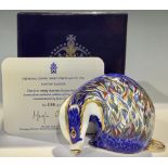 A Royal Crown Derby paperweight, Buxton Badger, exclusive to John Sinclair of Sheffield and